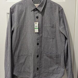 Original Penguin Chore Coat Shirt Jacket in Shale Gray — Size Large — NWT